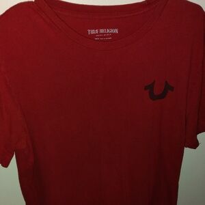True Religion Red Short Sleeve Tee